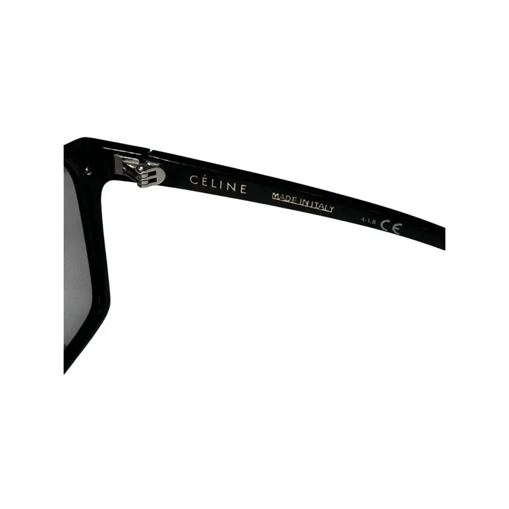 CELINE CL40028I 01C Black Mirrored Flat Top Aviator Sunglasses 60mm